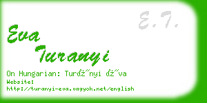 eva turanyi business card